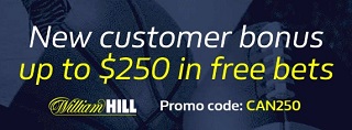William Hill Sports Welcome Bonus $250 Free Bets